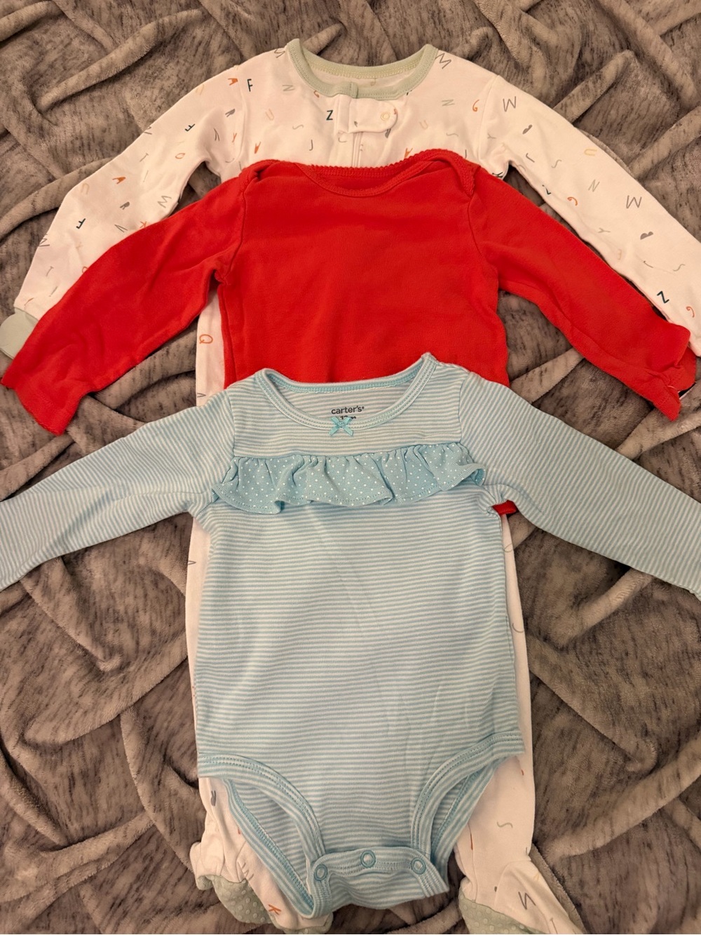 Carter's/Cloud Island Bundle Bodysuits 3 pieces